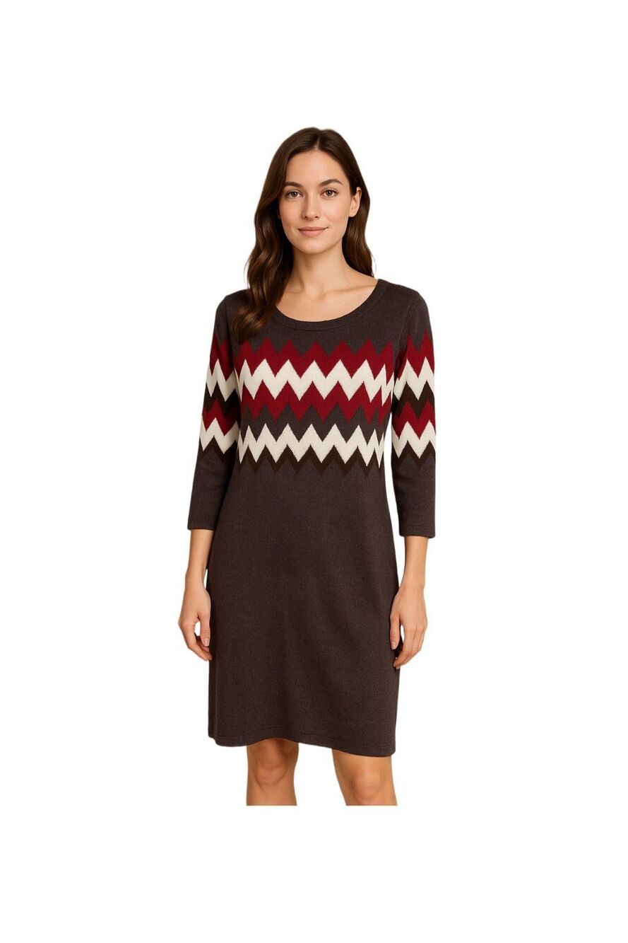Sandra Darren size M Aztec print sweater dress.